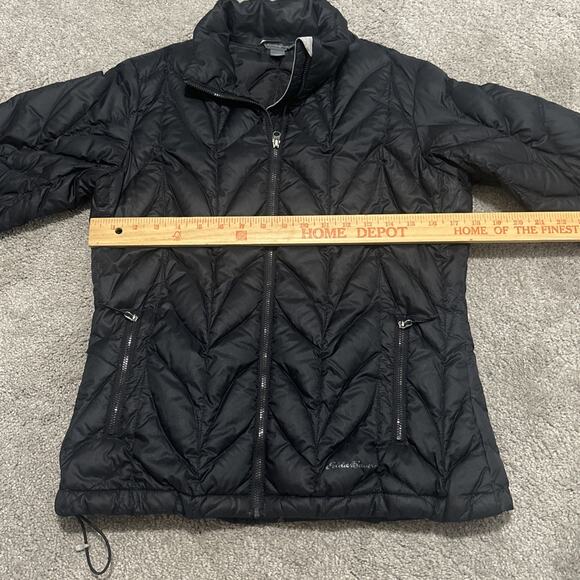Eddie Bauer Womens Goose Down Quilted Puffer Jacket EB700 Black Sz M Outdoor - Picture 5 of 8